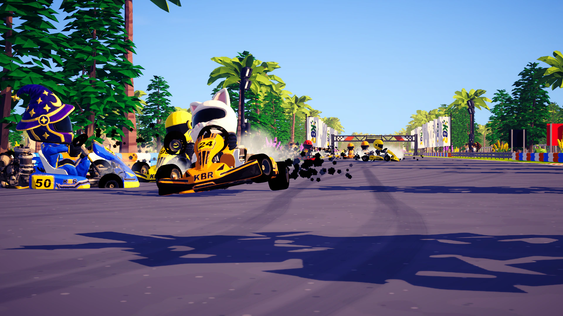 Disputa entre karts no KBR