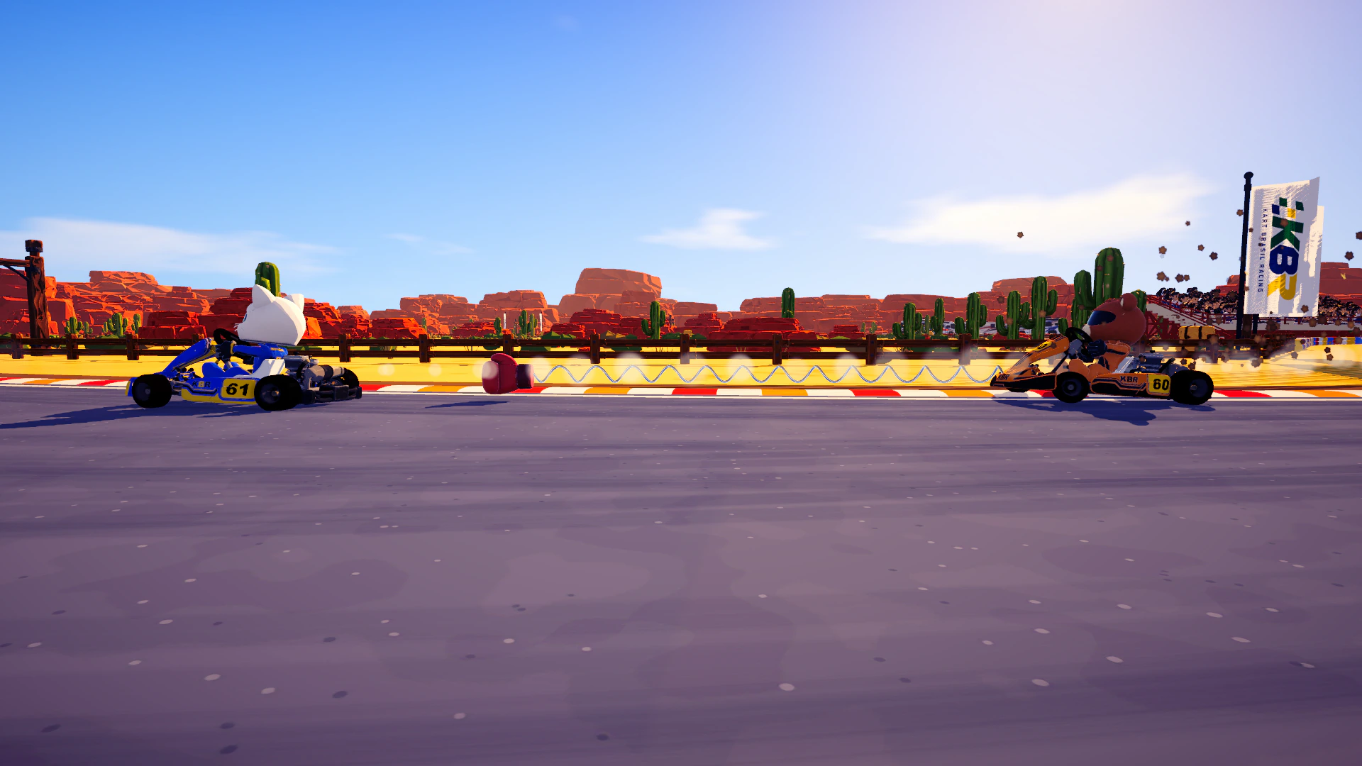Combate lado a lado em Kart Brasil Racing