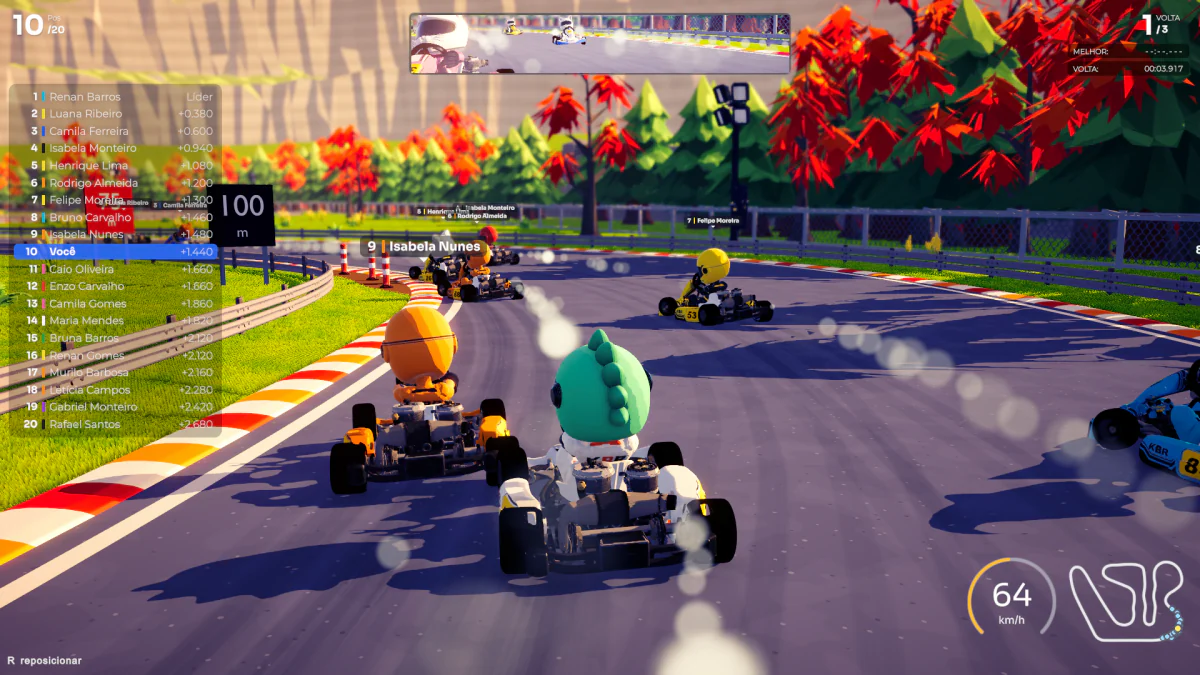 The pack at the start of the autumn circuit of Kart Brasil Racing